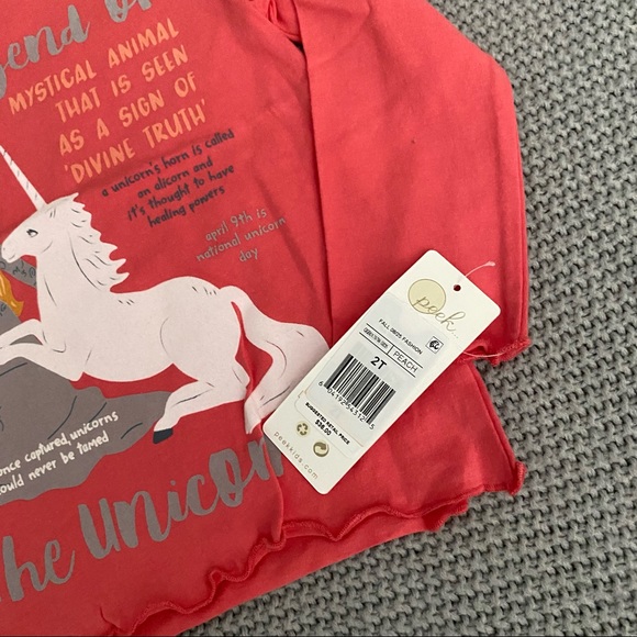 Peek Legend of the Unicorn Graphic Long Sleeve 2T Tee NWT - Picture 5 of 10